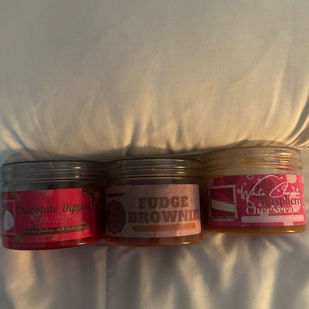 Set of Three Scented Wax Melt Jars